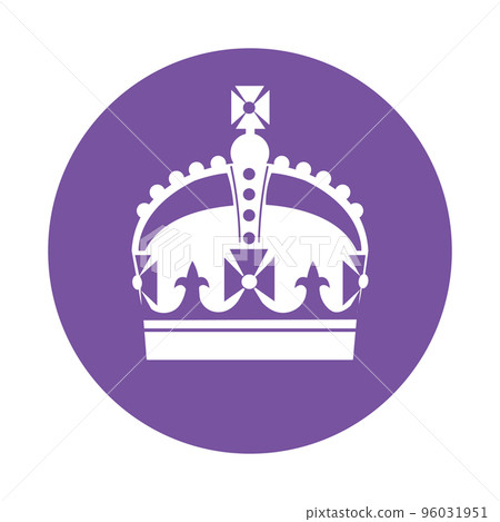 King's crown silhouette. Coronation concept. 96031951