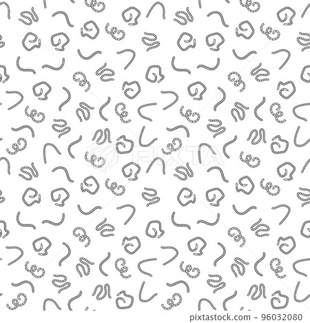 Cestodes vector outline seamless background - Cestoda concept Pattern 96032080