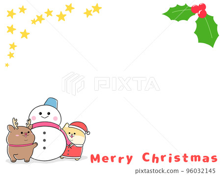 Yurukawa Shiba Inu Santa and Snowman Frame (3:4) ① 96032145