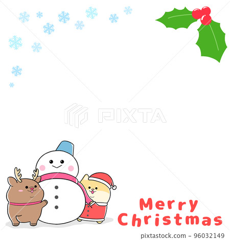 Yurukawa Shiba Inu Santa and Snowman Frame (1:1) ② 96032149