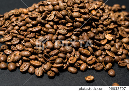 Grains of energy coffee drink, texture of coffee beans. Grains of energy coffee drink, texture of coffee beans. 96032707