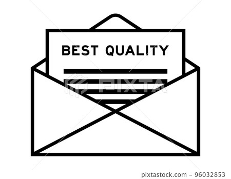 Envelope and letter sign with word best quality as the headline Envelope and letter sign with word best quality as the headline 96032853