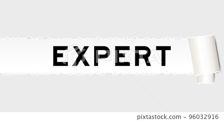 Ripped gray paper background that have word expert under torn part Ripped gray paper background that have word expert under torn part 96032916