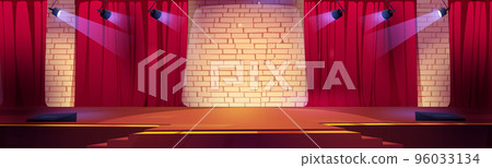 Stage for award ceremony, theater or studio scene 96033134