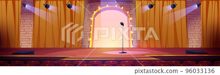 Concert hall, tv studio or comedy show stage Concert hall, tv studio or comedy show stage 96033136