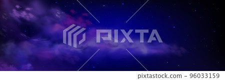 Dark blue sky with stars and clouds at night Dark blue sky with stars and clouds at night 96033159