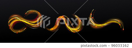 Magic waves effect with golden stars and sparks Magic waves effect with golden stars and sparks 96033162