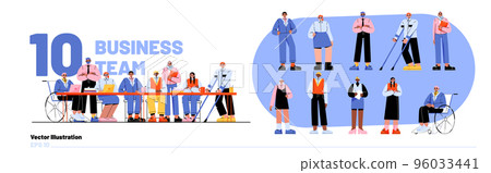 Business team set with diverse people Business team set with diverse people 96033441