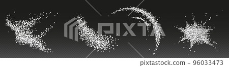 Realistic set of sugar, salt crystals or rice png Realistic set of sugar, salt crystals or rice png 96033473