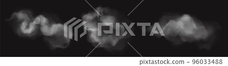 White steam, fog or smoke clouds 96033488