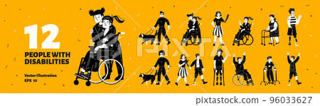 People with disabilities, blind and old persons 96033627