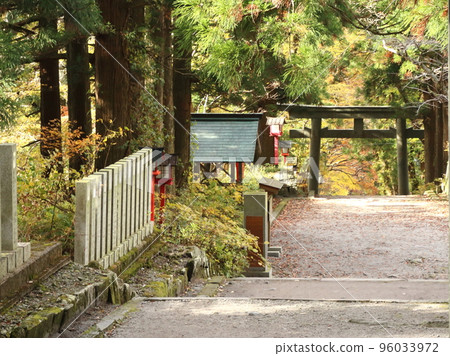 Torii of a shrine in nature Torii of a shrine in nature 96033972