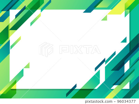Green geometric pattern background material 96034377