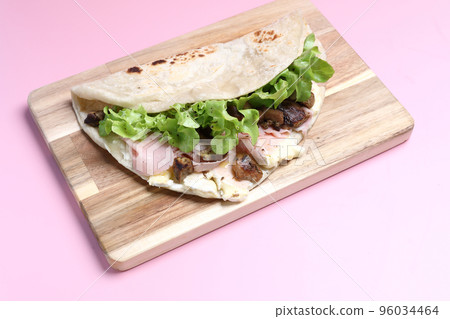Italian cuisine , Piadina with Italian ham and cheese 96034464
