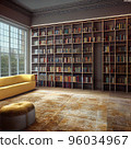 Room with bookshelf 96034967