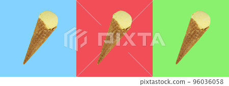Bright and colorful background with ice cream Bright and colorful background with ice cream 96036058