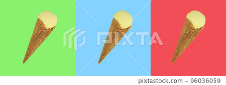 Bright and colorful background with ice cream 96036059
