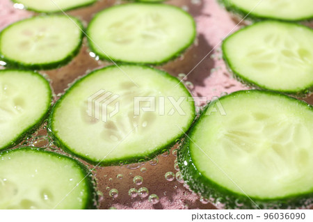 Concept of freshness, fresh cucumber, close up 96036090