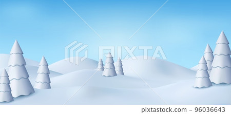 3d Natural Winter Christmas background 3d Natural Winter Christmas background 96036643