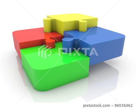 Colored puzzle design in the form of steps Colored puzzle design in the form of steps 96036862