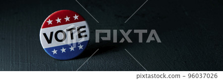 vote badge for the US election, banner format 96037026