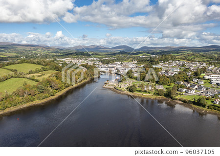 Aerial view of Donegal Town, County Donegal, Ireland 96037105