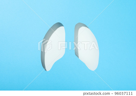 World lung day concept on blue background World lung day concept on blue background 96037111