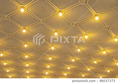 Neatly arranged lighting (lights) at hotel, movie and theater entrances 96037373