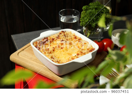 Concept of delicious food, lasagna, selective focus 96037451
