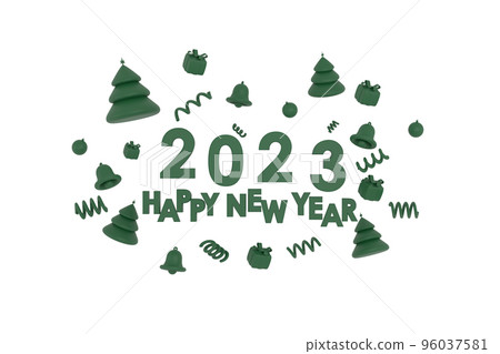 Happy new year 2023, Merry Christmas Christmas tree, gifts, bell, christmas ball Happy new year 2023, Merry Christmas Christmas tree, gifts, bell, christmas ball 96037581