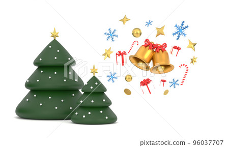 Merry Christmas background with shining gold ornaments. Christmas tree, snowflakes, gift, candy, Merry Christmas background with shining gold ornaments. Christmas tree, snowflakes, gift, candy, 96037707