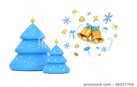Merry Christmas background with shining gold ornaments. Christmas tree, snowflakes, gift, candy, Merry Christmas background with shining gold ornaments. Christmas tree, snowflakes, gift, candy, 96037708