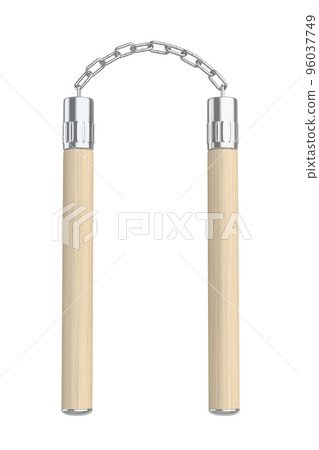 Wooden nunchaku with metal chain Wooden nunchaku with metal chain 96037749
