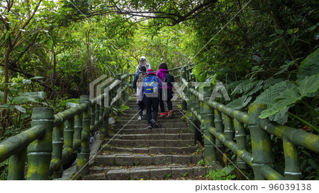 Forest trails, slate trails, tourists, climbers, forest trails, stone trails, tourists, climbers, hikers, 96039138