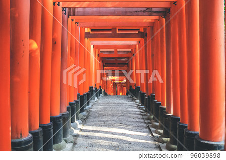 10 April 2012 famous for its thousands of vermilion torii gates. 10 April 2012 famous for its thousands of vermilion torii gates. 96039898