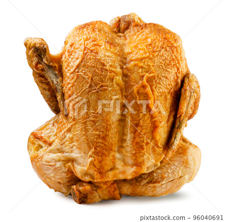 Roasted turkey stands on a white background. Roasted turkey stands on a white background. 96040691