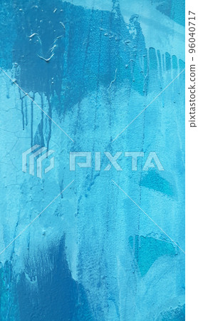 Blue painted wall texture with stains and smudges Blue painted wall texture with stains and smudges 96040717