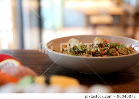 fried noodles japanese style Yakisoba Japanese food fried noodles japanese style Yakisoba Japanese food 96040878