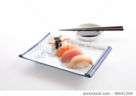 Sushi mix Japanese food sushi salmon tuna octopus eel and sea bass japan local food isolated in white background Sushi mix Japanese food sushi salmon tuna octopus eel and sea bass japan local food isolated in white background 96041304