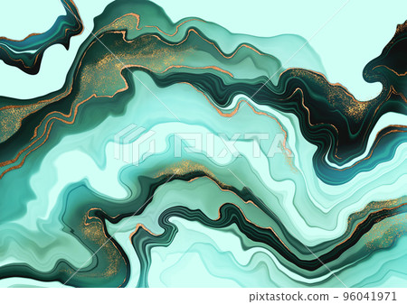 Creative abstract background, wallpaper. Green with gold background Creative abstract background, wallpaper. Green with gold background 96041971
