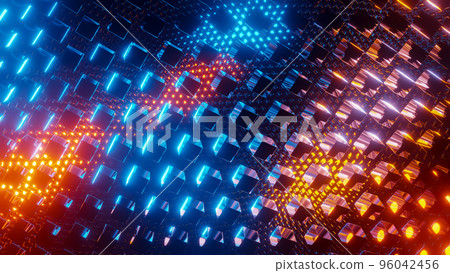 Abstract sparkling animated background. 3D rendering illustration. 96042456