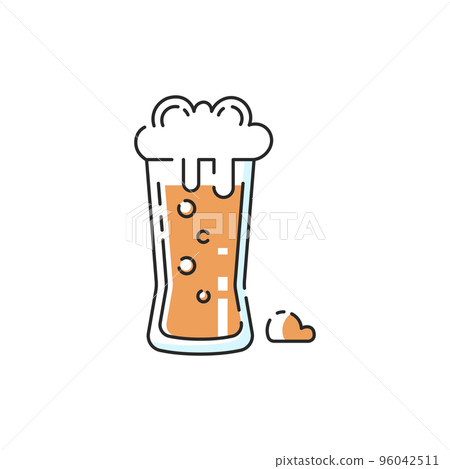 Classic bock beer icon. Vector modern dark lager ale glass sign. Classic bock beer icon. Vector modern dark lager ale glass sign. 96042511
