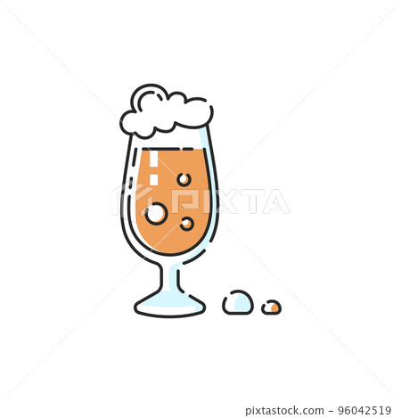 Stout dark beer icon. Vector modern glass of dark beer sign.  96042519