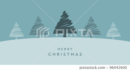 blue and white abstract winter landscape fir border christmas tree blue and white abstract winter landscape fir border christmas tree 96042600