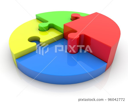 Financial concept of colorful puzzle pieces 96042772