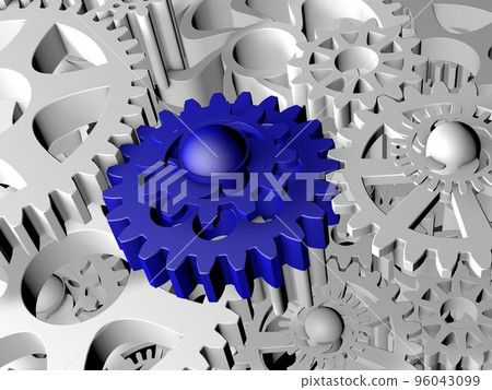 Blue gear between white plastic gears Blue gear between white plastic gears 96043099