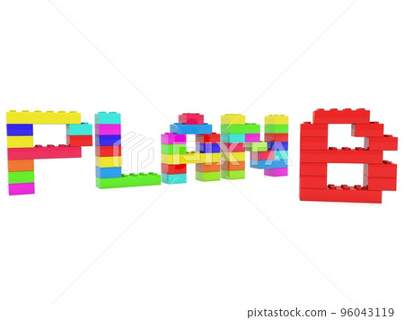 Plan B concept of colorful toy bricks Plan B concept of colorful toy bricks 96043119