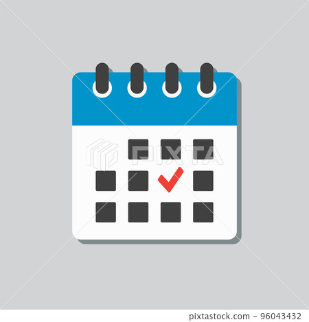 Icon page calendar - done, yes, success, check Icon page calendar - done, yes, success, check 96043432