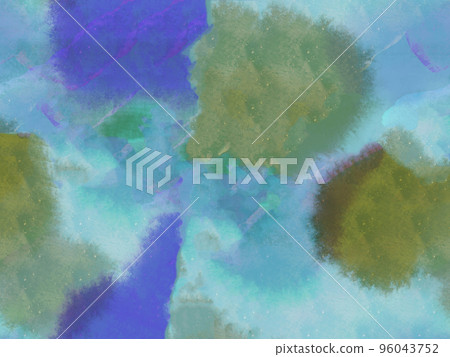 Green and blue watercolor wet abstract design backdrop print Green and blue watercolor wet abstract design backdrop print 96043752