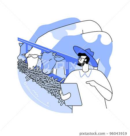 Dairy farming isolated cartoon vector illustrations. 96043919